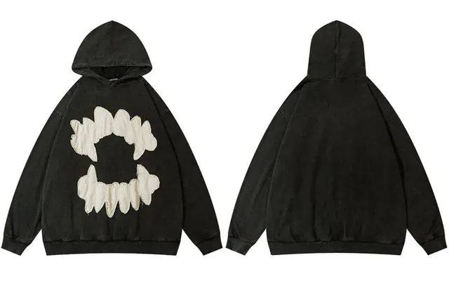 Ripped Teeth Patch Hoodies Nestify