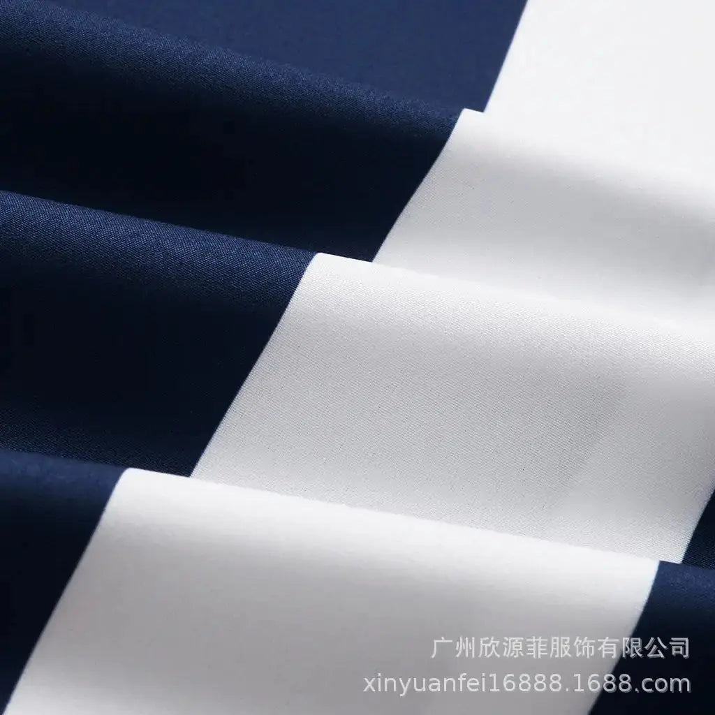 Wide Stripe Lane Print Shirts Nestify