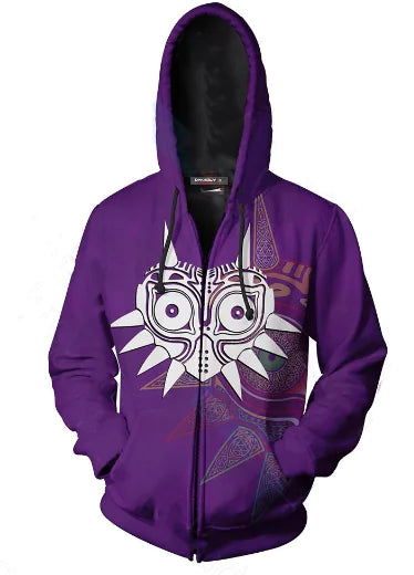 Letter Graphics Zip-up Hoodies.