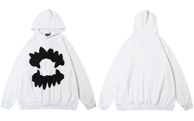 Ripped Teeth Patch Hoodies Nestify