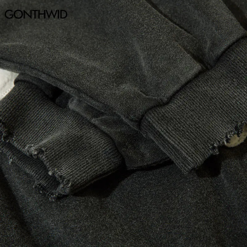 Ripped Teeth Patch Hoodies Nestify