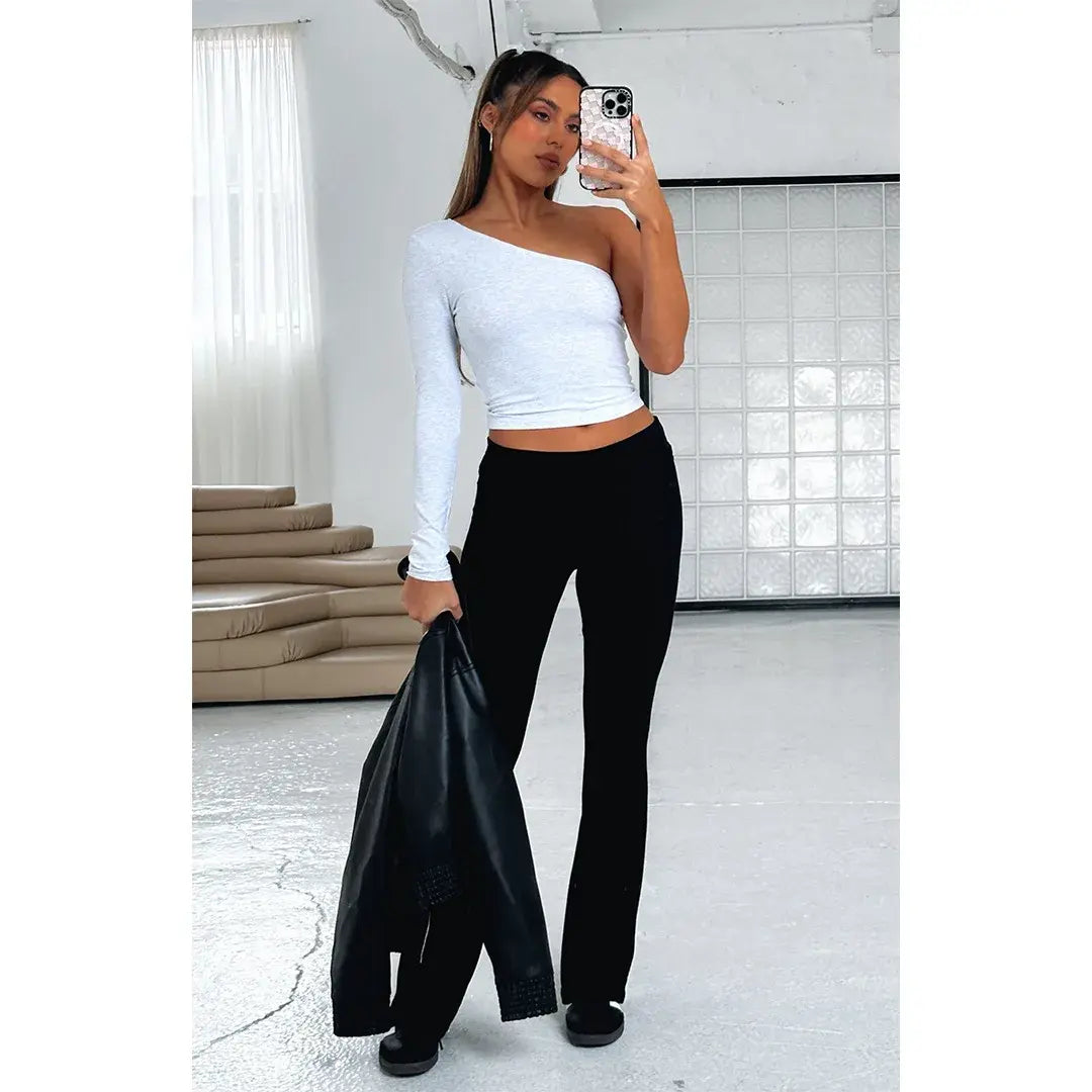 Solid Flare Pants Nestify