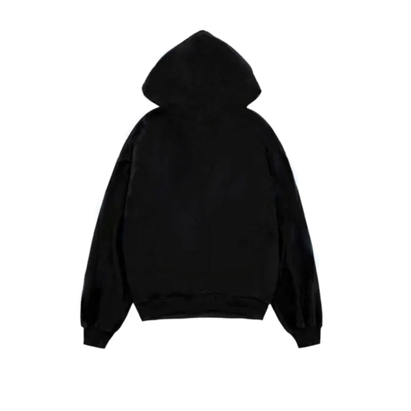 Unisex Black Zip-Up Hoodies.