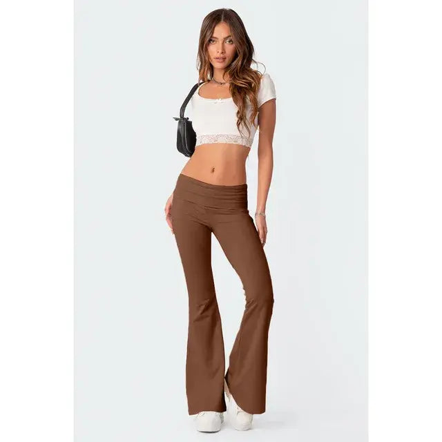 Solid Flare Pants Nestify