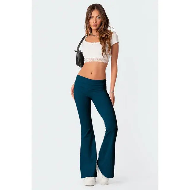 Solid Flare Pants Nestify