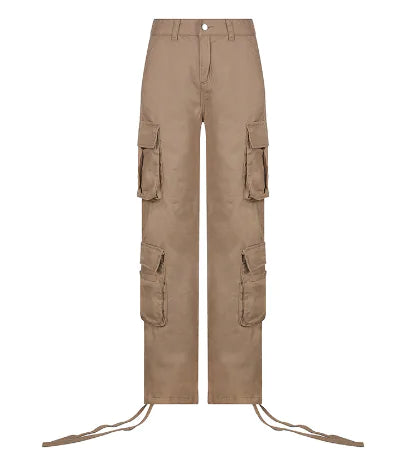 Cargo Solid Baggy Pants Nestify