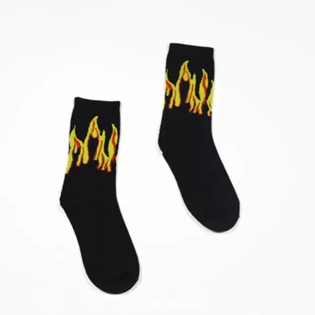 Contrast Flames Socks Nestify