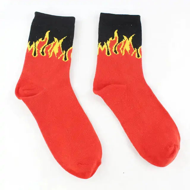 Contrast Flames Socks Nestify