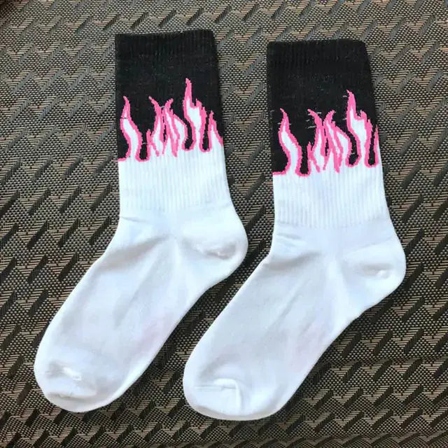 Contrast Flames Socks Nestify