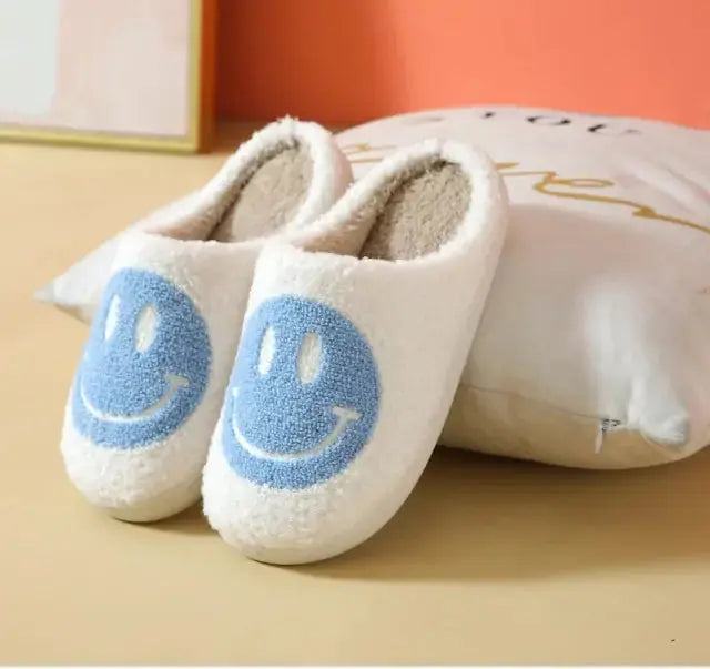 Cute Smile Pattern Fluffy Slippers Nestify