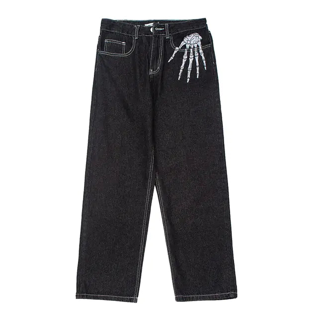 Retro Skull Hand Bone Pants Nestify
