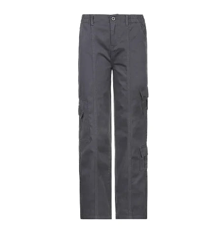 Cargo Solid Baggy Pants Nestify