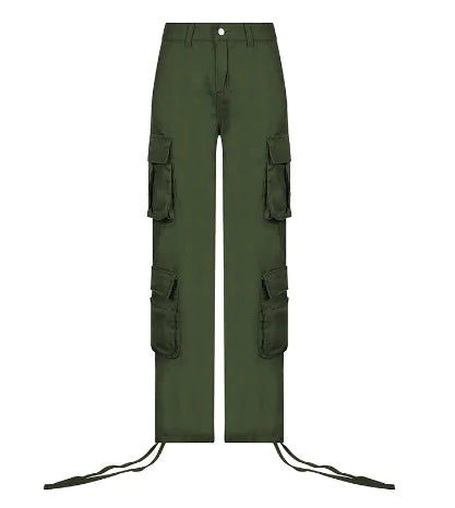 Cargo Solid Baggy Pants Nestify