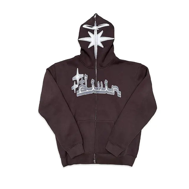 Full Zip Star Print Hoodies Nestify