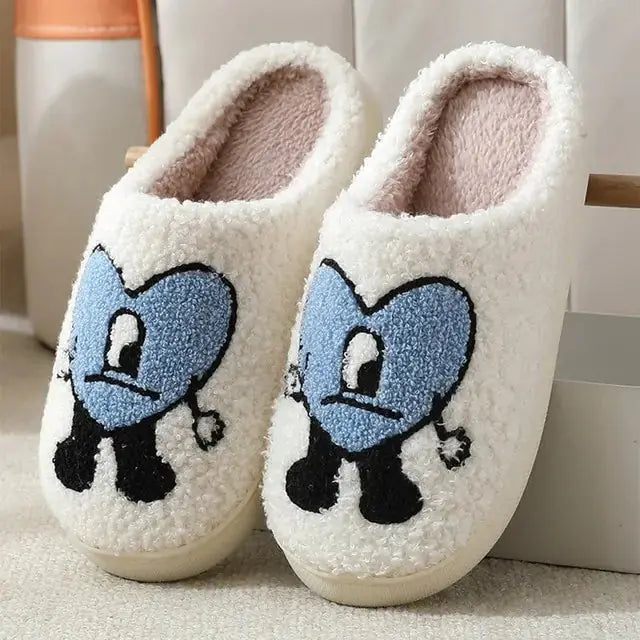 Love Heart Fluffy Slippers Nestify