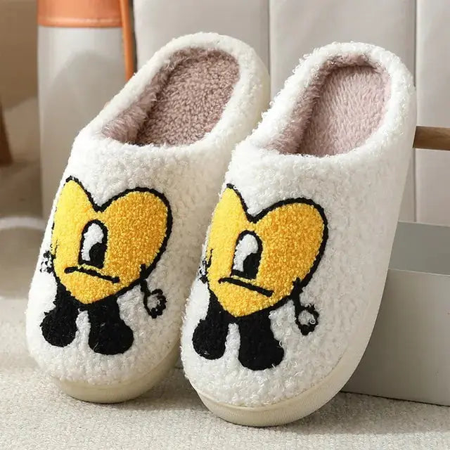 Love Heart Fluffy Slippers Nestify