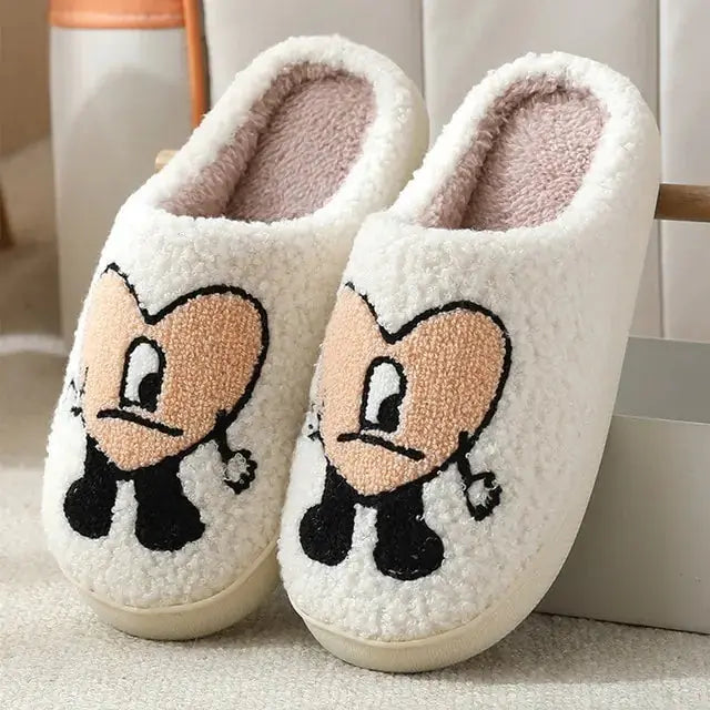 Love Heart Fluffy Slippers Nestify