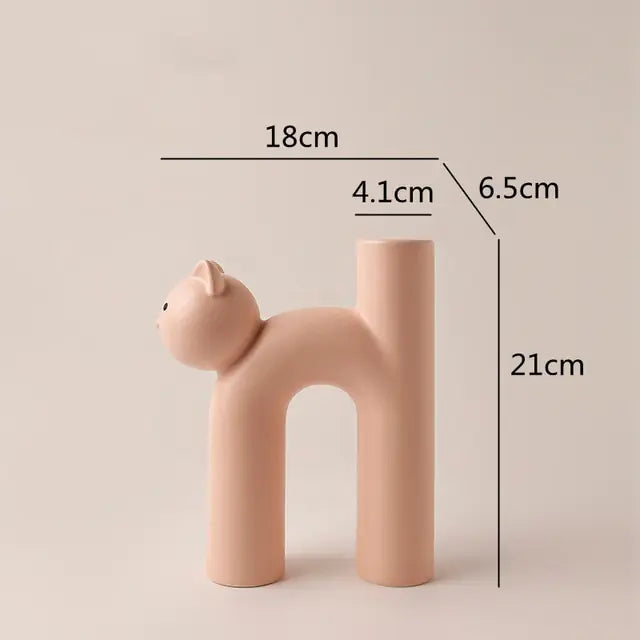 Cat Head Tube Vase Nestify