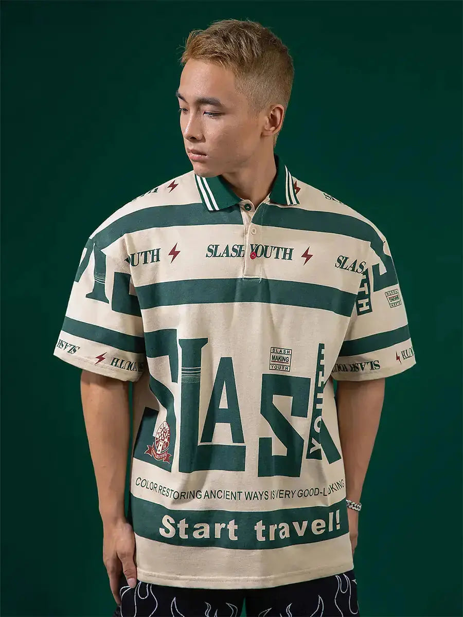 Oversized Slash Polo Shirt Nestify