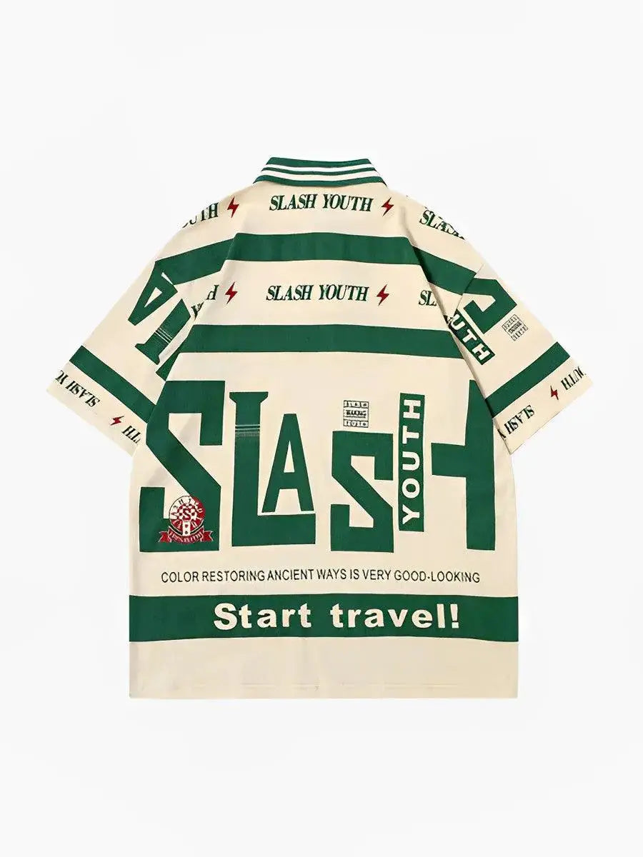 Oversized Slash Polo Shirt Nestify