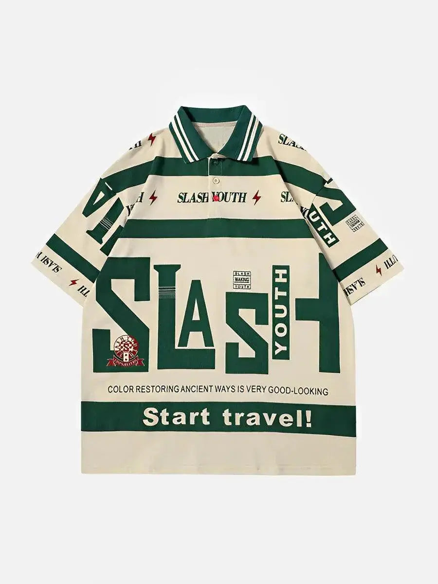 Oversized Slash Polo Shirt Nestify
