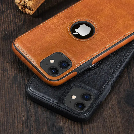 Solid Color PU Leather Phone Case For iPhones Nestify