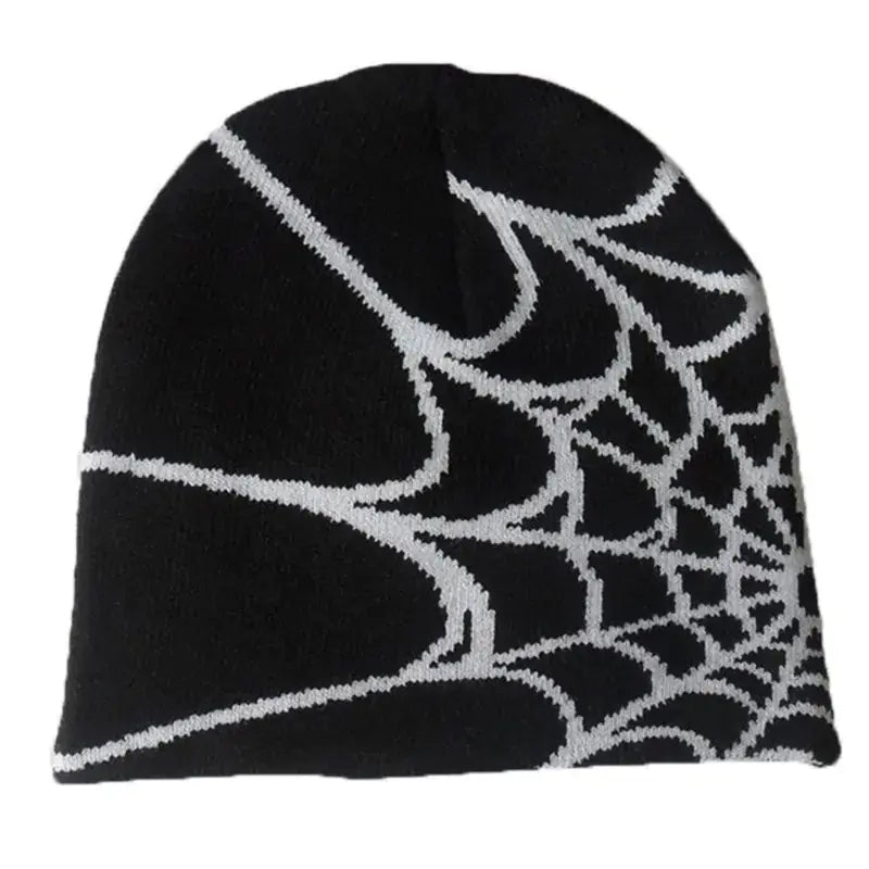 Spider Web Printed Knitted Pullover Wool Hat Nestify