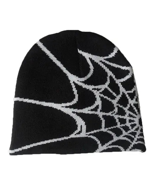 Spider Web Printed Knitted Pullover Wool Hat Nestify