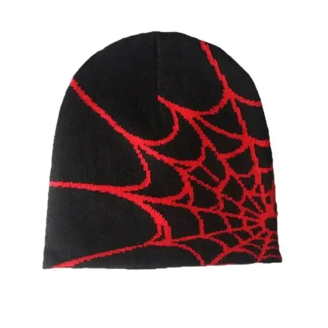 Spider Web Printed Knitted Pullover Wool Hat Nestify