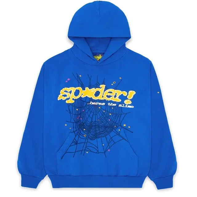 Spider Web Letter Printed Hoodies Nestify