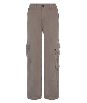 Cargo Solid Baggy Pants Nestify