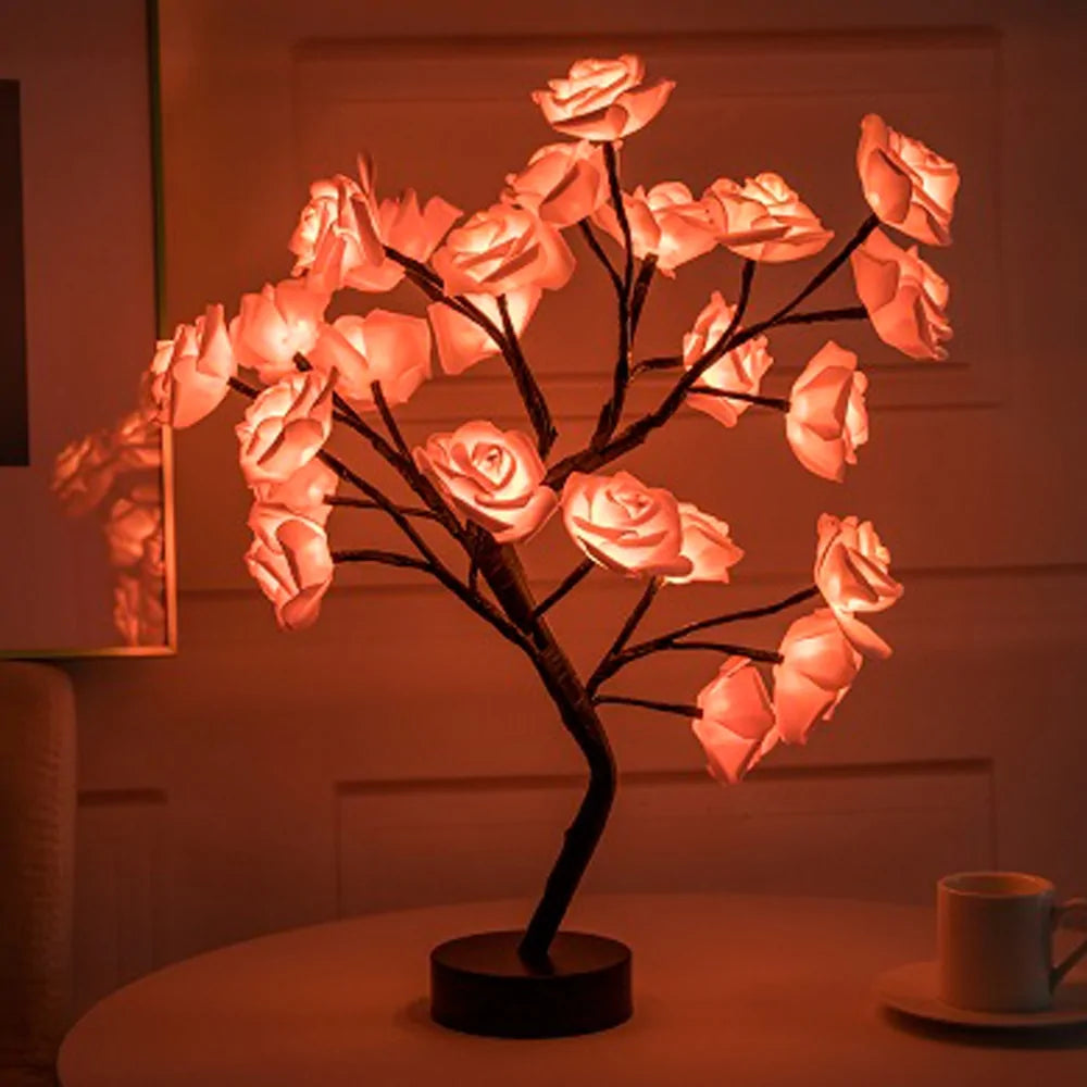 LED Rose Flower Table Lamp Nestify