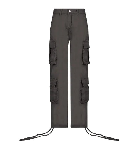 Cargo Solid Baggy Pants Nestify