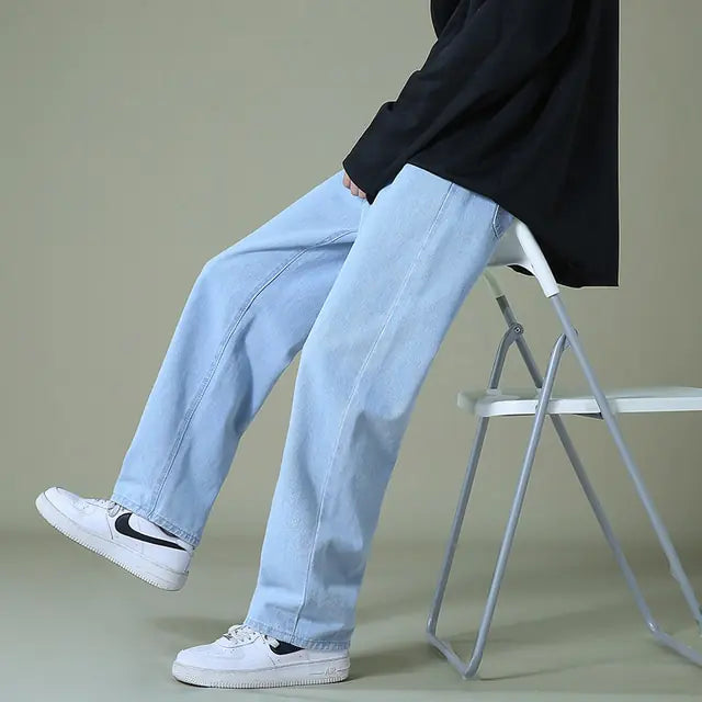 Men's Denim Wide-leg Pants Nestify