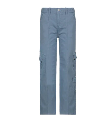 Cargo Solid Baggy Pants Nestify