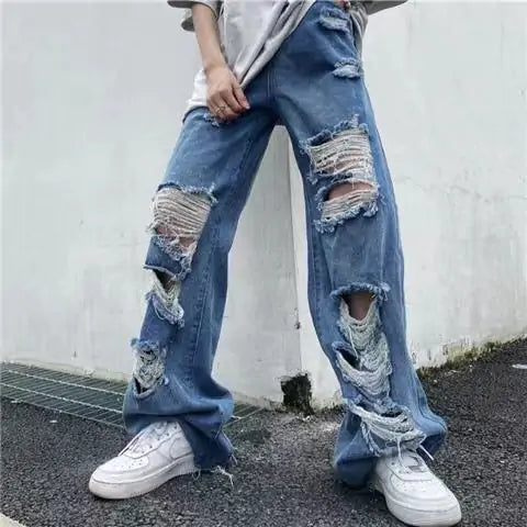 High Waist Ripped Jeans Nestify