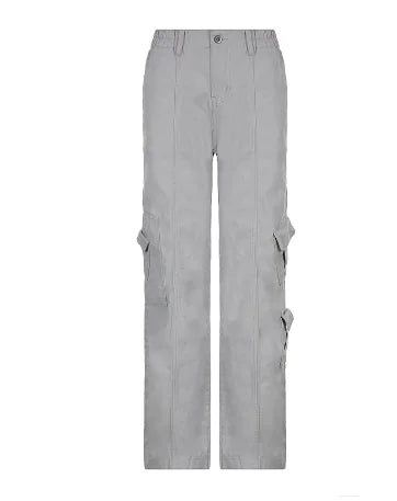 Cargo Solid Baggy Pants Nestify