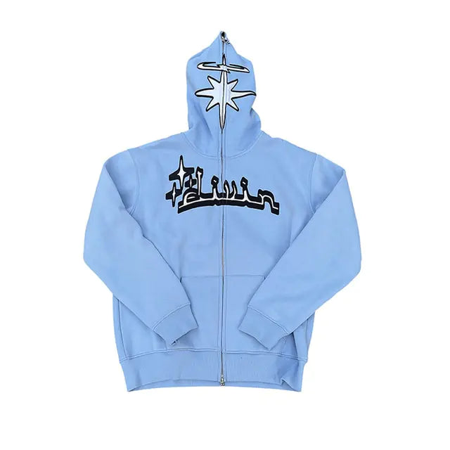 Full Zip Star Print Hoodies Nestify