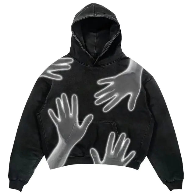 Streetwear Skull Print Hoodies.