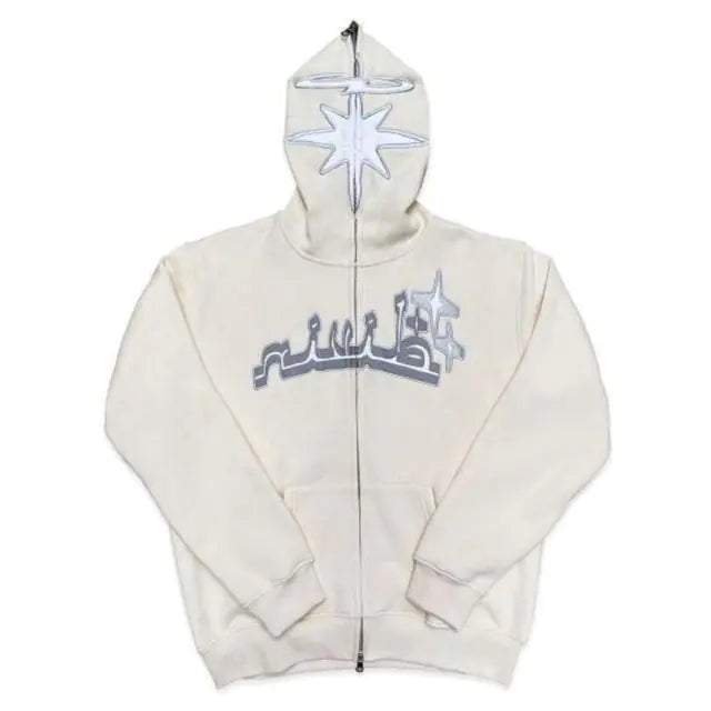 Full Zip Star Print Hoodies Nestify