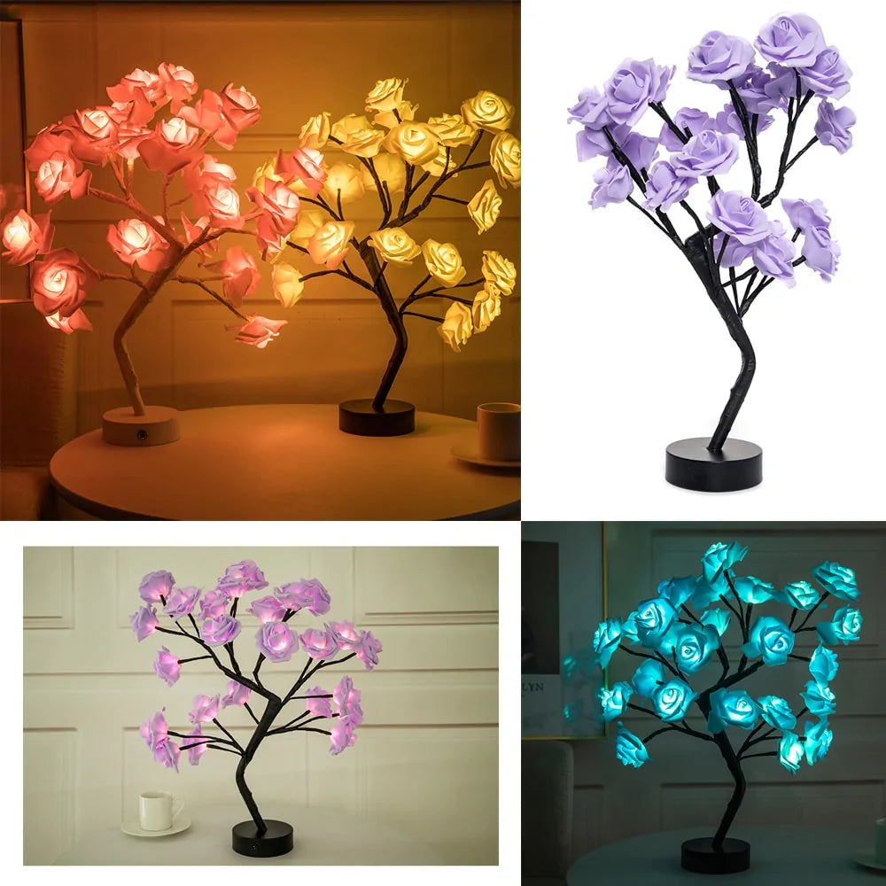 LED Rose Flower Table Lamp Nestify