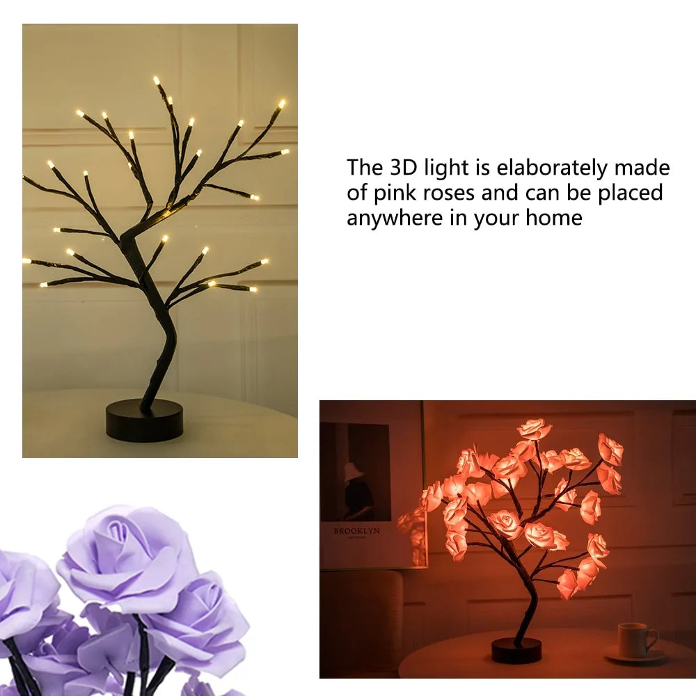 LED Rose Flower Table Lamp Nestify