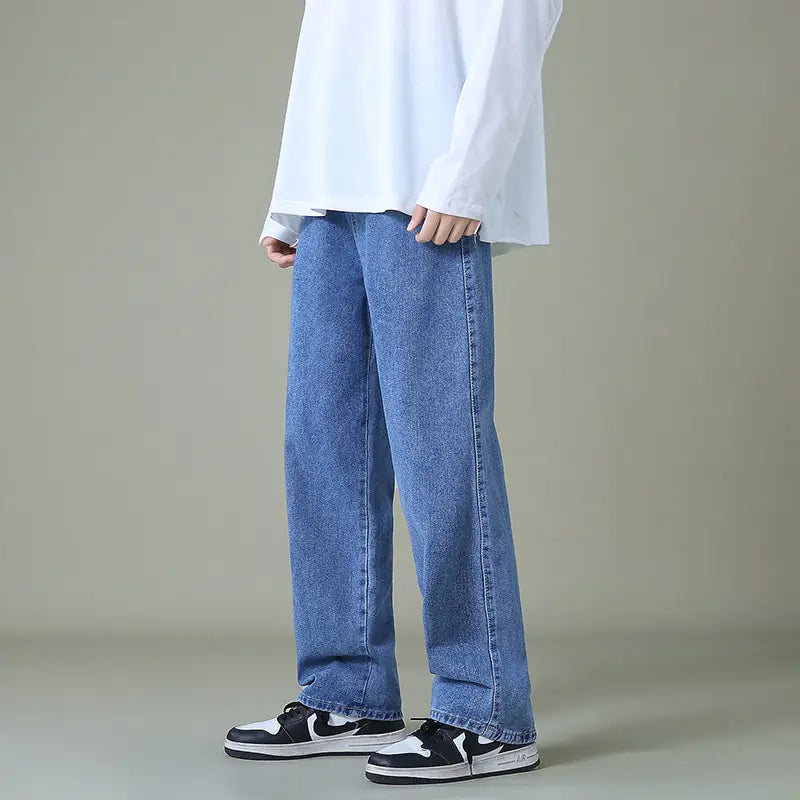 Men's Denim Wide-leg Pants Nestify