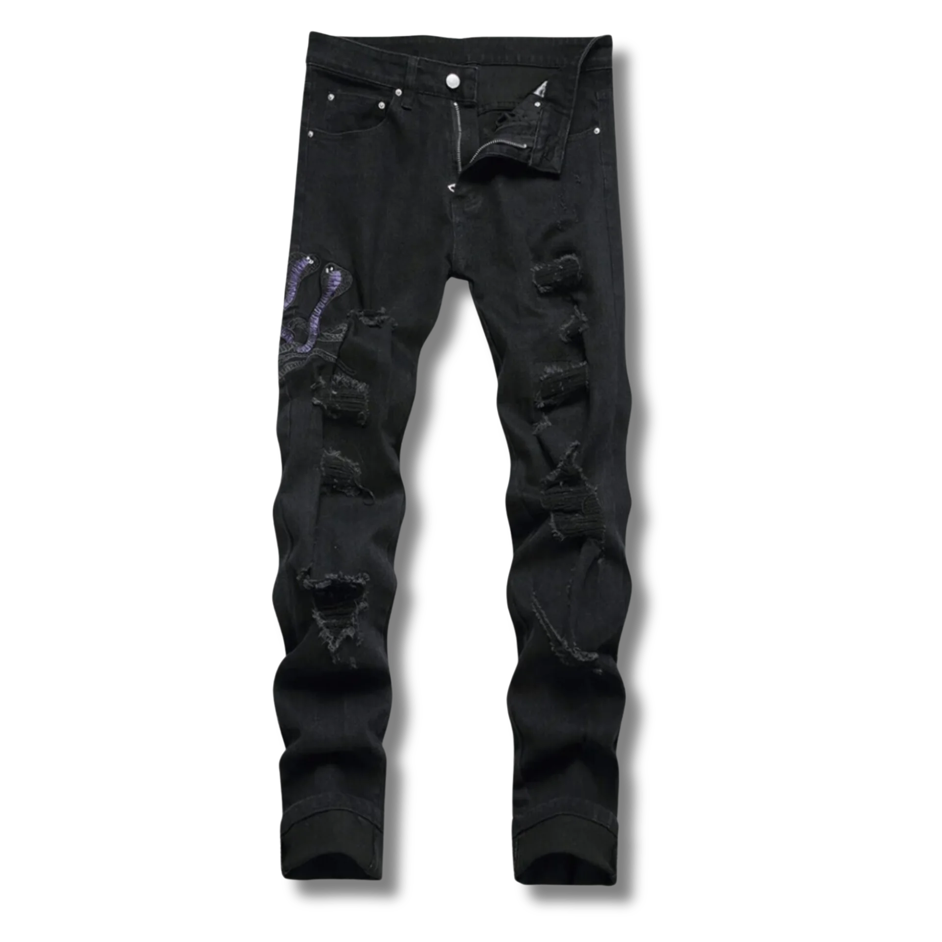 Black Python Jeans Nestify