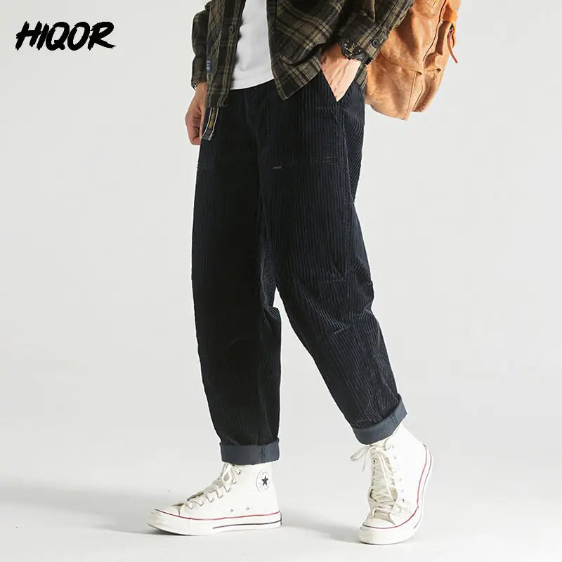 Loose Corduroy Male Cargo Pants Nestify