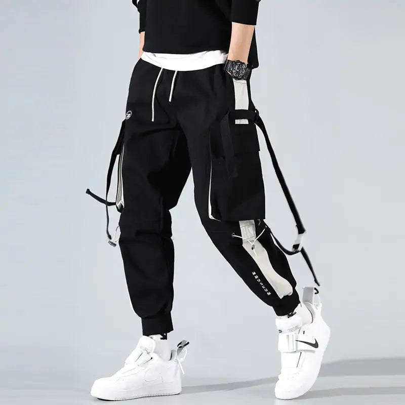 Joggers Men Ribbons Cargo Pants Nestify