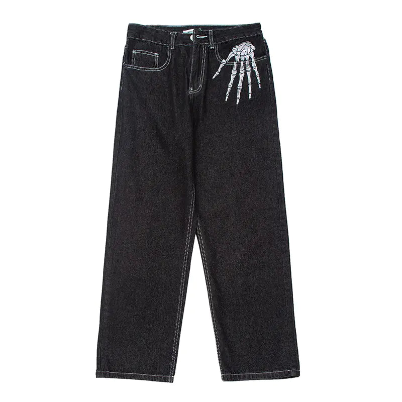 Retro Skull Hand Bone Pants Nestify
