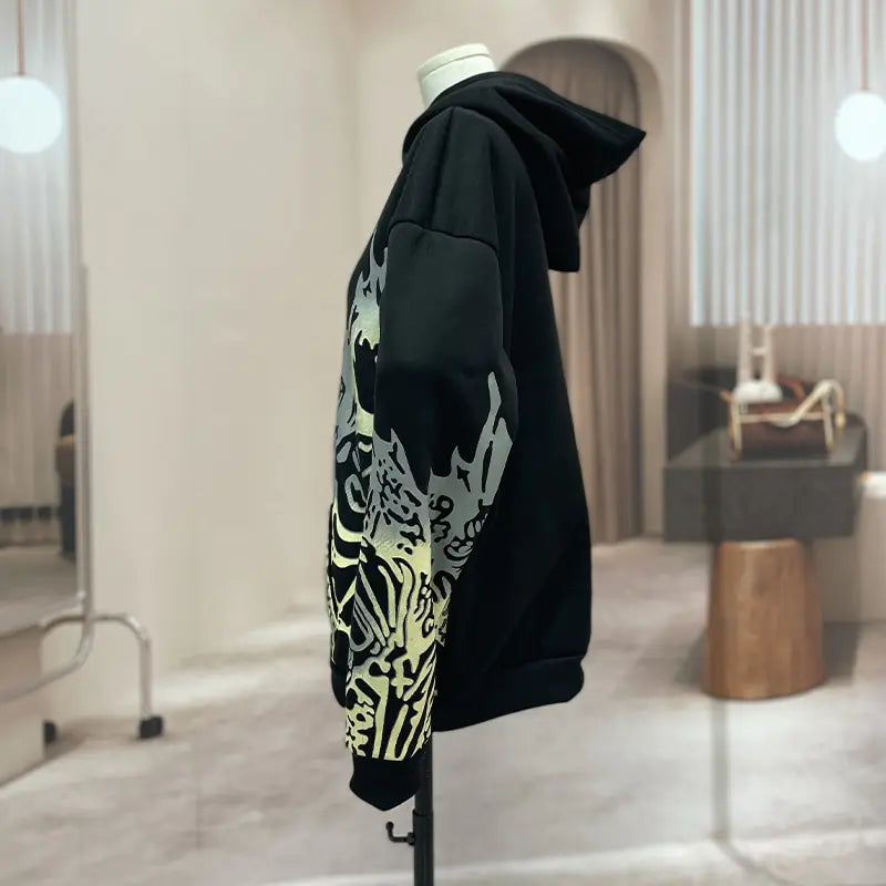 Streetwear Skull Print Hoodies.