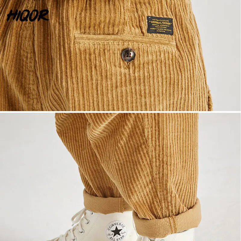 Loose Corduroy Male Cargo Pants Nestify