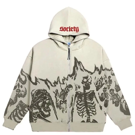 Women's Skeleton Print Hoodies Nestify